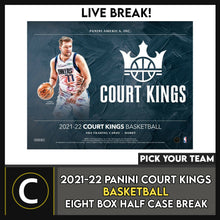Load image into Gallery viewer, 2021-22 PANINI COURT KINGS BASKETBALL 8 BOX BREAK #B804 - PICK YOUR TEAM