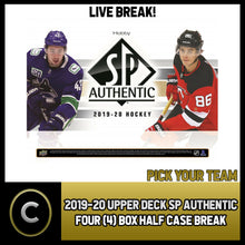 Load image into Gallery viewer, 2019-20 UPPER DECK SP AUTHENTIC 4 BOX (HALF CASE) BREAK #H3129 - PICK YOUR TEAM