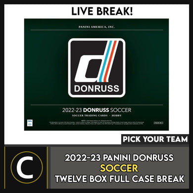 2022/23 PANINI DONRUSS SOCCER 12 BOX (FULL CASE) BREAK #S302 - PICK YOUR TEAM