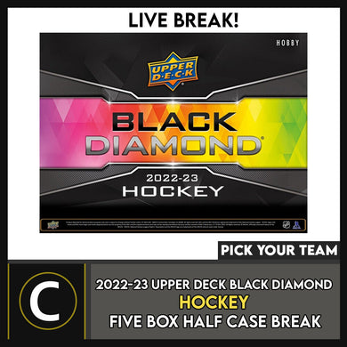 2022-23 UPPER DECK BLACK DIAMOND HOCKEY 5 BOX BREAK #H3007 - PICK YOUR TEAM