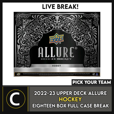 2022-23 UPPER DECK ALLURE HOCKEY 18 BOX (FULL CASE) BREAK #H1694 - PICK YOUR TEAM