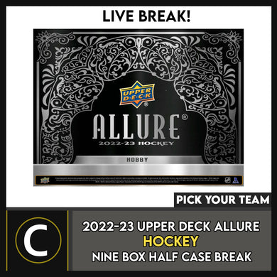 2022-23 UPPER DECK ALLURE HOCKEY 9 BOX (HALF CASE) BREAK #H1695 - PICK YOUR TEAM
