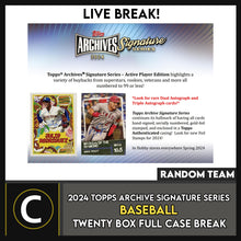 Load image into Gallery viewer, 2024 TOPPS ARCHIVE SIGNATURE SERIES ACTIVE BASEBALL 20 BOX (FULL CASE) BREAK #A3133 - RANDOM TEAMS