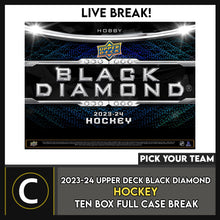 Load image into Gallery viewer, 2023-24 UPPER DECK BLACK DIAMOND HOCKEY 10 BOX (FULL CASE) BREAK #H3158 - PICK YOUR TEAM