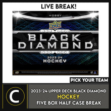 Load image into Gallery viewer, 2023-24 UPPER DECK BLACK DIAMOND HOCKEY 5 BOX (INNER CASE) BREAK #H3223 - PICK YOUR TEAM