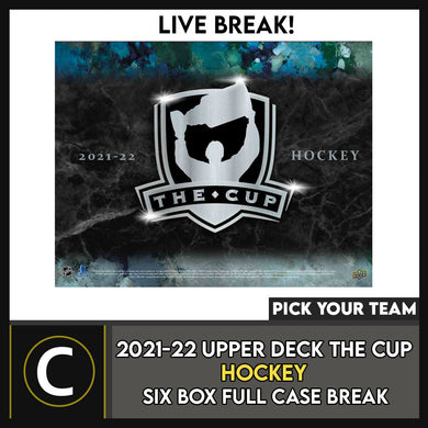 2021-22 UPPER DECK THE CUP HOCKEY 6 BOX (FULL CASE) BREAK #H3196 - PICK YOUR TEAM