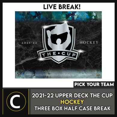 2021-22 UPPER DECK THE CUP HOCKEY 3 BOX (HALF CASE) BREAK #H3197 - PICK YOUR TEAM