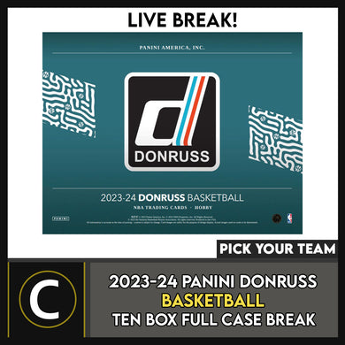 2023-24 DONRUSS BASKETBALL 10 BOX (FULL CASE) BREAK #B3043 - PICK YOUR TEAM