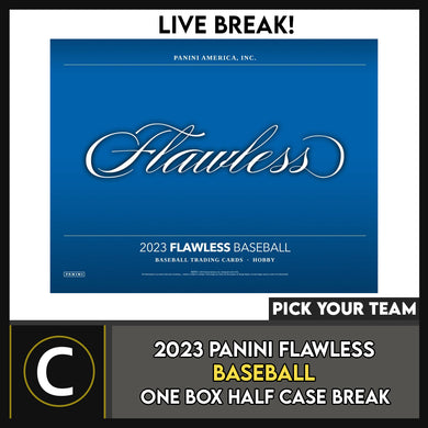 2023 PANINI FLAWLESS BASEBALL 1 BOX (HALF CASE) BREAK #A3125 - PICK YOUR TEAM