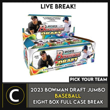 Load image into Gallery viewer, 2023 BOWMAN DRAFT JUMBO BASEBALL 8 BOX (FULL CASE) BREAK #A3087 - PICK YOUR TEAM