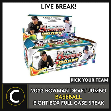 2023 BOWMAN DRAFT JUMBO BASEBALL 8 BOX (FULL CASE) BREAK #A3087 - PICK YOUR TEAM