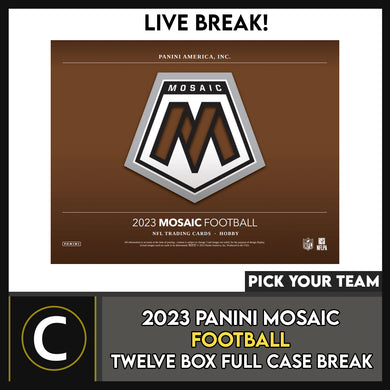 2023 PANINI MOSAIC FOOTBALL 12 BOX (FULL CASE) BREAK #F3020 - PICK YOUR TEAM