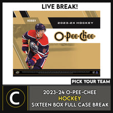Load image into Gallery viewer, 2023-24 O-PEE-CHEE HOCKEY 16 BOX (FULL CASE) BREAK #H3118 - PICK YOUR TEAM