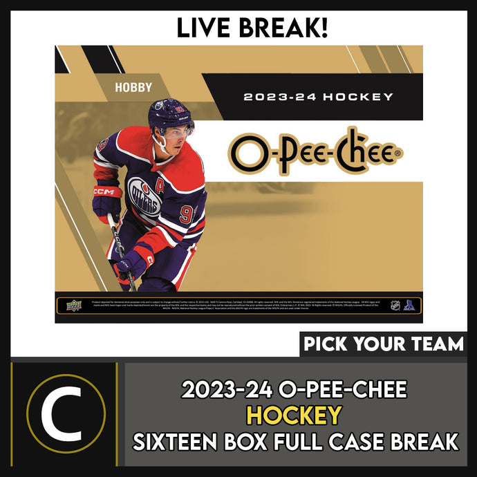 2023-24 O-PEE-CHEE HOCKEY 16 BOX (FULL CASE) BREAK #H3118 - PICK YOUR TEAM