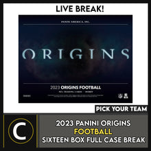 Load image into Gallery viewer, 2023 PANINI ORIGINS FOOTBALL 16 BOX (FULL CASE) BREAK #F3037 - PICK YOUR TEAM