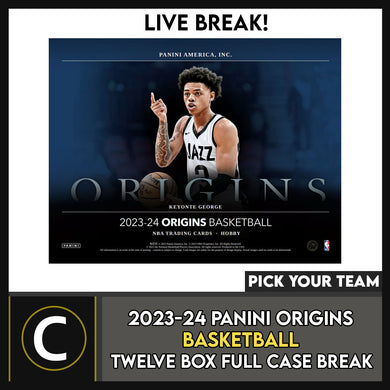2023-24 PANINI ORIGINS BASKETBALL 12 BOX (FULL CASE) BREAK #B3069 - PICK YOUR TEAM