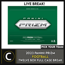 Load image into Gallery viewer, 2023 PANINI PRIZM FOOTBALL 12 BOX (FULL CASE) BREAK #F3061 - PICK YOUR TEAM