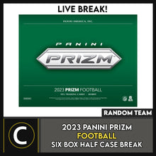 Load image into Gallery viewer, 2023 PANINI PRIZM FOOTBALL 6 BOX (HALF CASE) BREAK #F3065 - RANDOM TEAMS