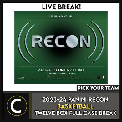 2023-24 PANINI RECON BASKETBALL 12 BOX (FULL CASE) BREAK #B3074 - PICK YOUR TEAM