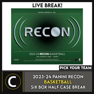2023-24 PANINI RECON BASKETBALL 6 BOX (HALF CASE) BREAK #B3075 - PICK YOUR TEAM