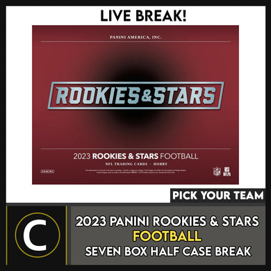 2023 PANINI ROOKIES & STARS FOOTBALL 7 BOX (HALF CASE) BREAK #F3080 - PICK YOUR TEAM