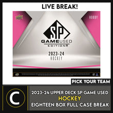 Load image into Gallery viewer, 2023-24 UPPER DECK SP GAME USED HOCKEY 18 BOX (FULL CASE) BREAK #H3194 - PICK YOUR TEAM
