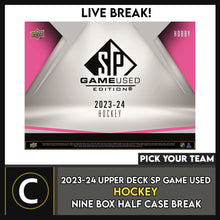 Load image into Gallery viewer, 2023-24 UPPER DECK SP GAME USED HOCKEY 9 BOX (HALF CASE) BREAK #H3124 - PICK YOUR TEAM