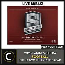 Load image into Gallery viewer, 2023 PANINI SPECTRA FOOTBALL 8 BOX (FULL CASE) BREAK #F3085 - PICK YOUR TEAM