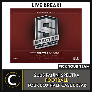 2023 PANINI SPECTRA FOOTBALL 4 BOX (FULL CASE) BREAK #F3086 - PICK YOUR TEAM