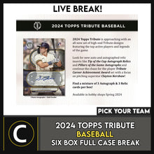 Load image into Gallery viewer, 2024 TOPPS TRIBUTE BASEBALL 6 BOX (FULL CASE) BREAK #A3135 - PICK YOUR TEAM