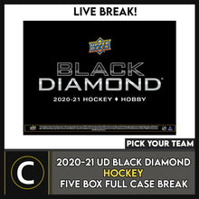 Load image into Gallery viewer, 2020-21 UPPER DECK BLACK DIAMOND HOCKEY 5 BOX CASE BREAK #H1189 - PICK YOUR TEAM
