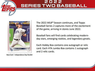 2022 Topps Series Two Baseball Sealed Hobby Box - Free Shipping
