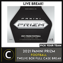 Load image into Gallery viewer, 2021 PANINI PRIZM FOOTBALL 12 BOX (FULL CASE) BREAK #F906 - PICK YOUR TEAM