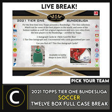 Load image into Gallery viewer, 2020-21 TOPPS BUNDESLIGA TIER ONE 12 BOX FULL CASE BREAK #S175 - PICK YOUR TEAM