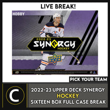 Load image into Gallery viewer, 2022-23 UPPER DECK SYNERGY HOCKEY 16 BOX FULL CASE BREAK #H1654 - PICK YOUR TEAM