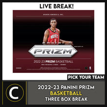 Load image into Gallery viewer, 2022-23 PANINI PRIZM BASKETBALL 3 BOX BREAK #B940 - PICK YOUR TEAM