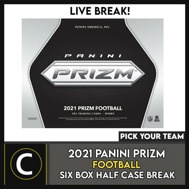 2021 PANINI PRIZM FOOTBALL 6 BOX (HALF CASE) BREAK #F907 - PICK YOUR TEAM