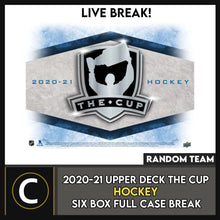 Load image into Gallery viewer, 2020-21 UPPER DECK THE CUP HOCKEY 6 BOX (FULL CASE) BREAK #H1523 - RANDOM TEAMS