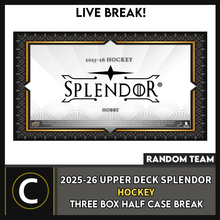 Load image into Gallery viewer, 2025-26 UPPER DECK SPLENDOR HOCKEY 3 BOX (HALF CASE) BREAK #H3841 - RANDOM TEAM