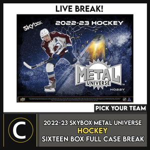 2022-23 SKYBOX METAL UNIVERSE HOCKEY 16 BOX CASE BREAK #H1685 - PICK YOUR TEAM