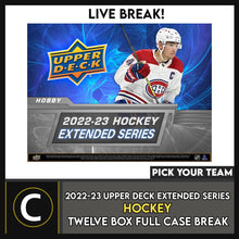 Load image into Gallery viewer, 2022-23 UPPER DECK EXTENDED HOCKEY 12 BOX CASE BREAK #H1675 - PICK YOUR TEAM