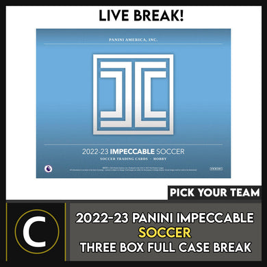 2022/23 PANINI IMPECCABLE SOCCER 3 BOX (FULL CASE) BREAK #S2012 - PICK YOUR TEAM