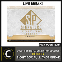 Load image into Gallery viewer, 2020-21 SIGNATURE LEGENDS HOCKEY 8 BOX (FULL CASE) BREAK #H1670 - PICK YOUR TEAM