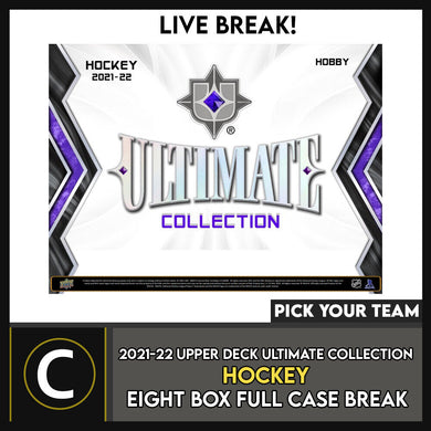 2021-22 UPPER DECK ULTIMATE HOCKEY 8 BOX FULL CASE BREAK #H3003 - PICK YOUR TEAM