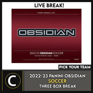 2022/23 PANINI OBSIDIAN SOCCER 3 BOX BREAK #S2015 - PICK YOUR TEAM