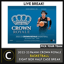 Load image into Gallery viewer, 2022-23 PANINI CROWN ROYALE BASKETBALL 8 BOX BREAK #B953 - PICK YOUR TEAM
