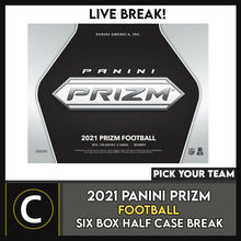 Load image into Gallery viewer, 2021 PANINI PRIZM FOOTBALL 6 BOX (HALF CASE) BREAK #F933 - PICK YOUR TEAM