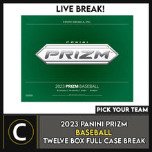 Load image into Gallery viewer, 2023 PANINI PRIZM BASEBALL 12 BOX (FULL CASE) BREAK #A2026 - PICK YOUR TEAM