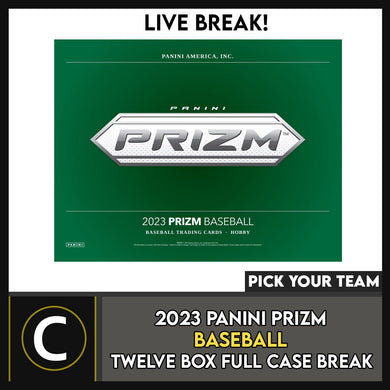 2023 PANINI PRIZM BASEBALL 12 BOX (FULL CASE) BREAK #A2026 - PICK YOUR TEAM