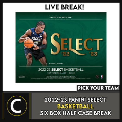 2022-23 PANINI SELECT BASKETBALL 6 BOX (HALF CASE) BREAK #B984 - PICK YOUR TEAM